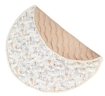 Crane Baby Activity Mat, Infant And Baby Quilted Playmat For Boys And Girls, Woodland Print, 40       X 40