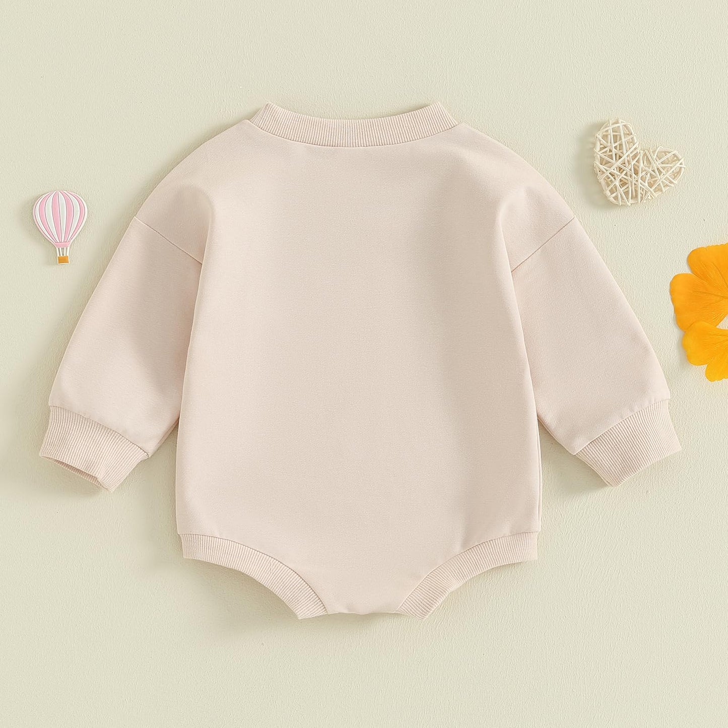 Lagkiyoj Baby Girl Valentines Day Outfit Heart Embroidery Bubble Romper Long Sleeve Crewneck Sweatshirt Infant Spring Clothes (A
