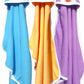 BRANDONN Newborn Original 3PCS.. Big Size (36 X 27) Cute Baby Blankets for Babies (Blue, Peach, Purple; Pack of 3)