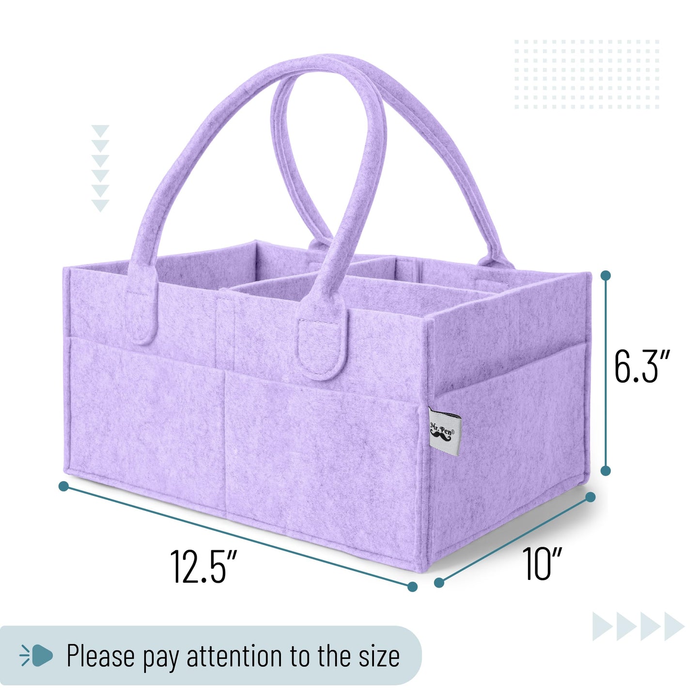 Mr. Pen- Baby Diaper Caddy Organizer, Orchid Mist, Baby Caddy Organizer With Handle, Compact Size, Collapsible & Portable