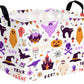 BOOHIT Large Halloween Themed Candy Gift Boo Basket for Kids Baby Personalized Adults Storage Bin Fall Decor(Purple Skull Castle