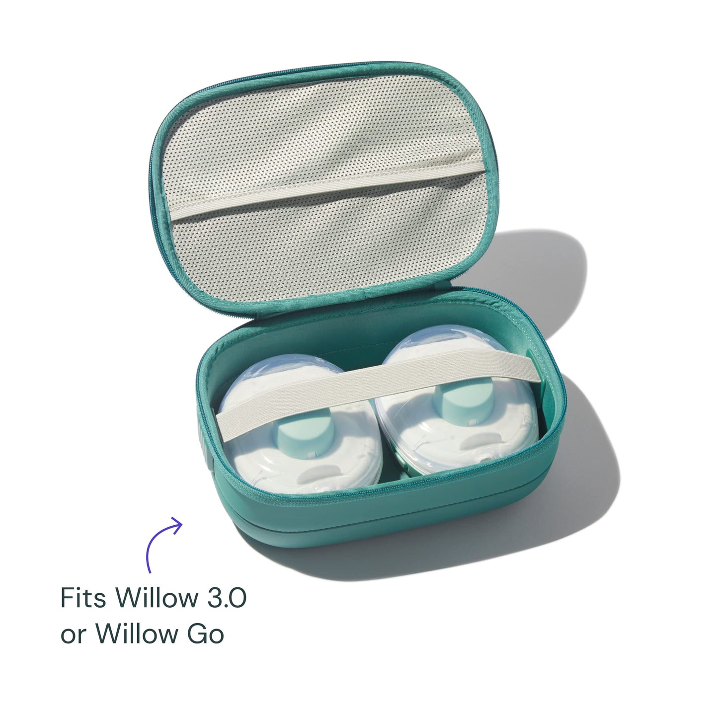 Willow Breast Pump Carrying Case, Teal, Use with Hands Free Wearable Breast Pumps, Ultra Durable Hard Shell Breast Pump Case wit