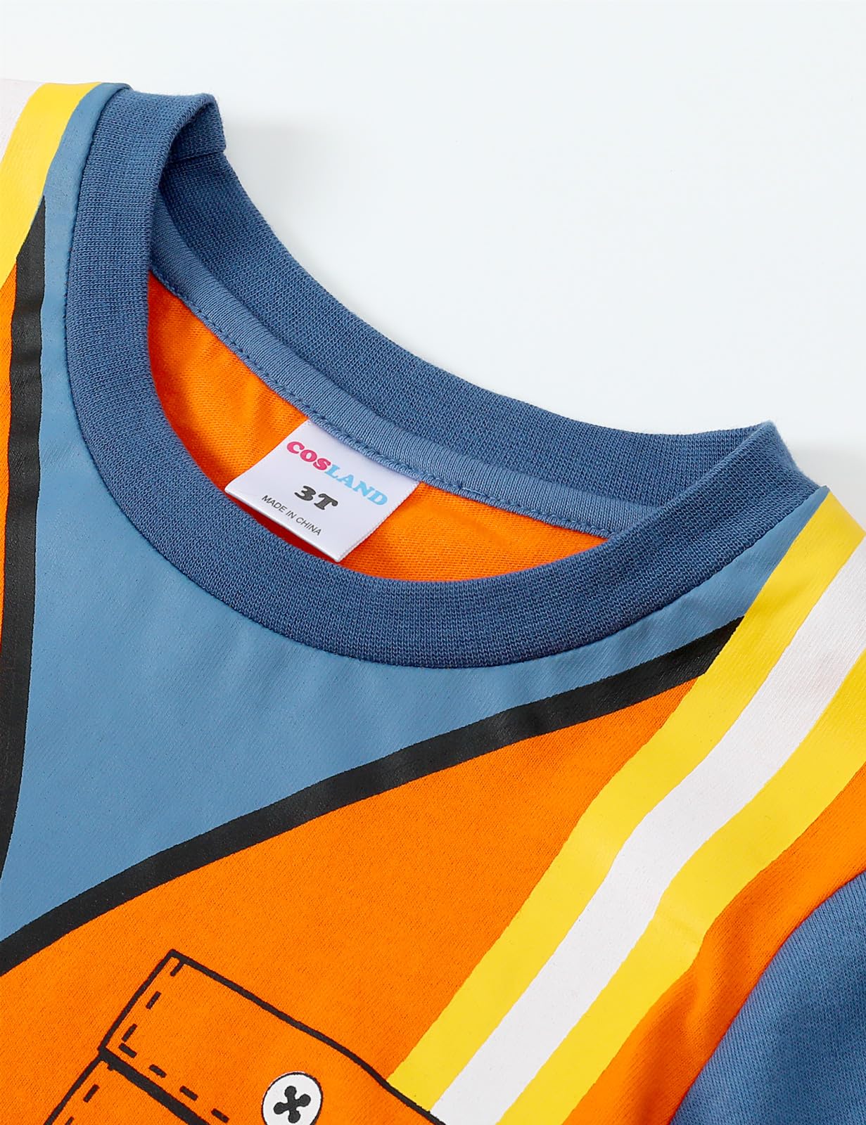 Cosland Toddler Construction Worker Shirt Little Boys Halloween Costume, Orange, 3T