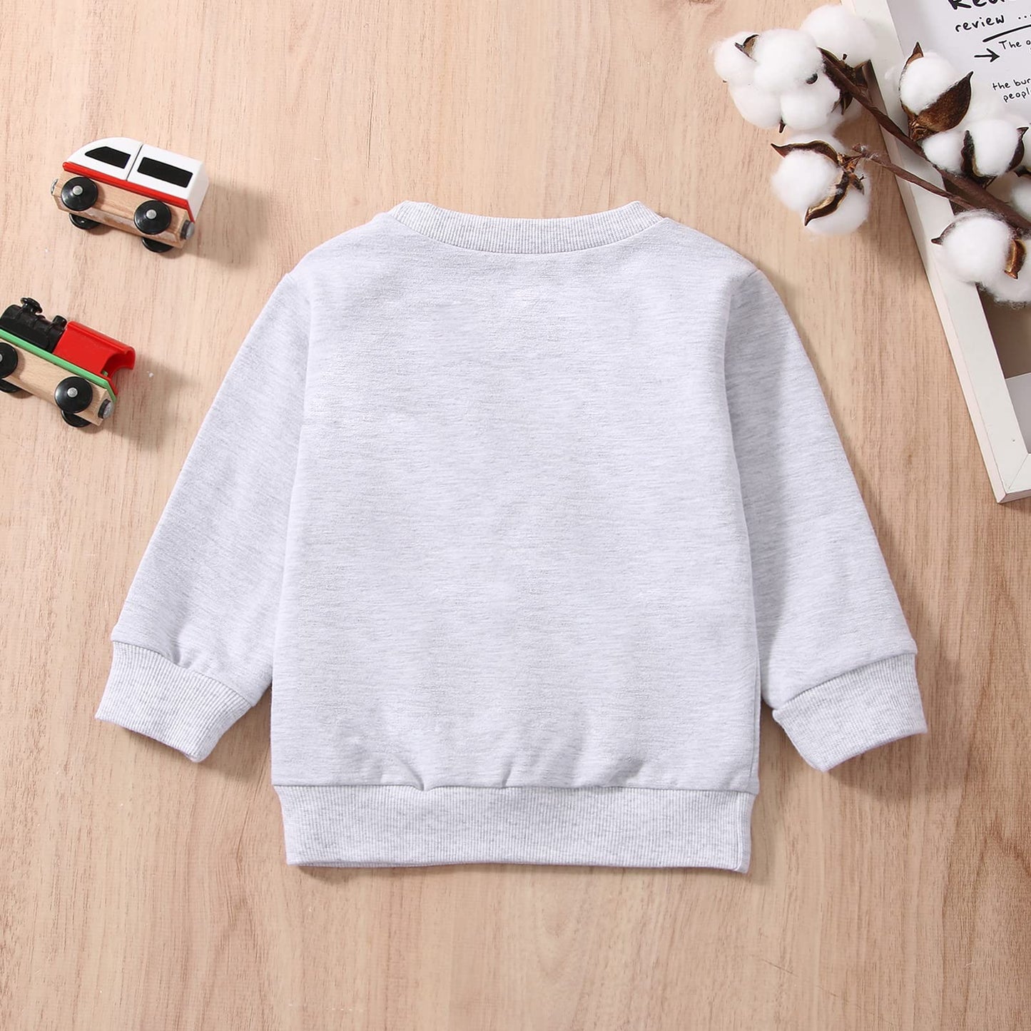 Karuedoo Toddler Baby Boy Girl Valentines Day Outfit Crewneck Sweatshirt Pullover Top Letter Print Long Sleeve T-Shirt Blouse (L