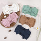 C?Llot 2024 Super Stretchy Soft Handmade Headbands With Double Bows Head Wrap Nylon Hair Accessories For Newborn Baby Girls Infa