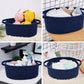 Abenkle Small Woven Storage Basket With Handles - 12'X8'X5', Decorative Rope Bin For Home Organization, Cat & Dog Toys, Shelf