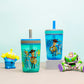 Zak Designs Kelso 15 Oz Tumbler Set (Toy Story 4 - Woody & Buzz 2Pc Set) Toddlers Cup Non-Bpa Leak-Proof Screw-On Lid With Straw