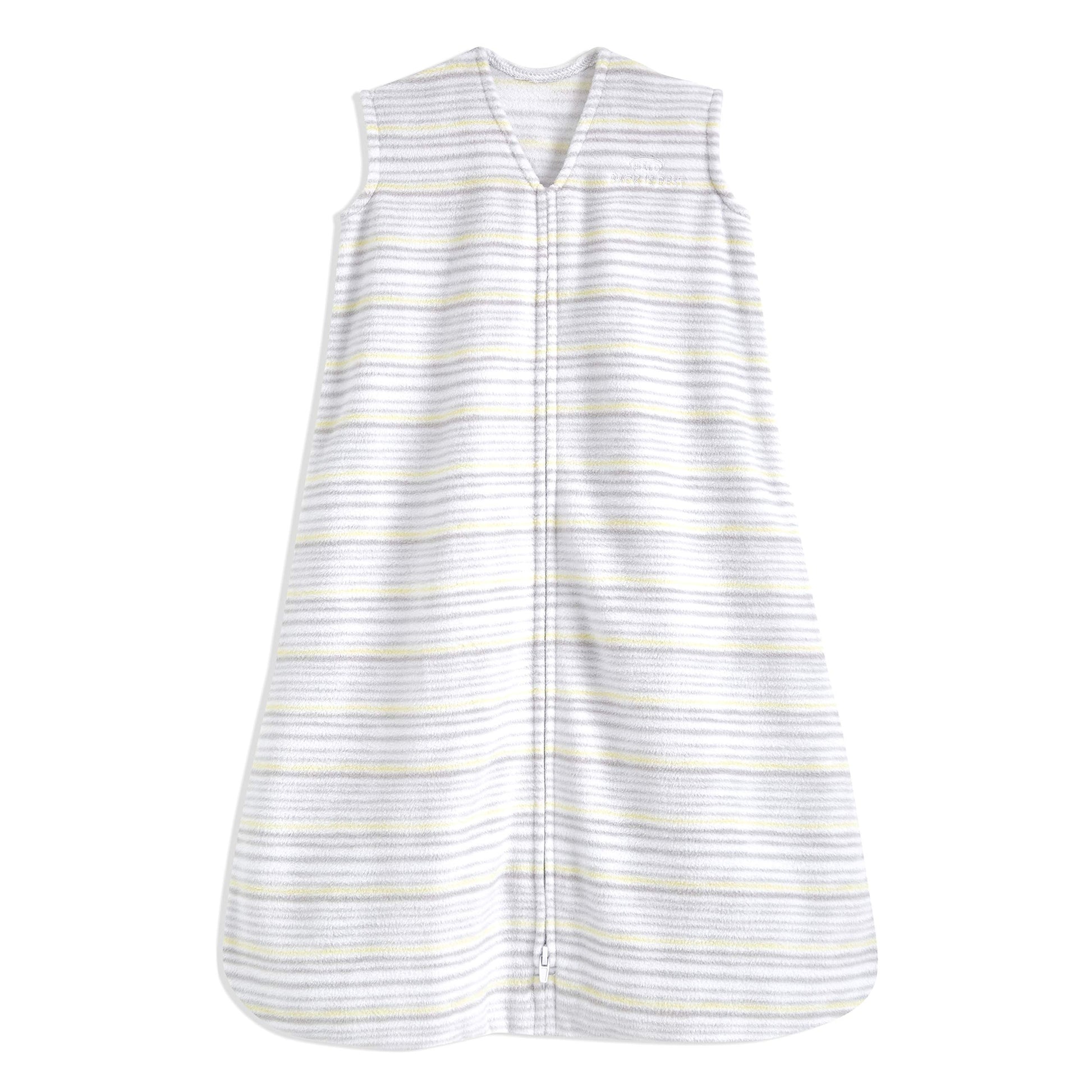 HALO Sleepsack Micro Fleece Wearable Blanket, TOG 1.0, Multi Stripe Grey, Large
