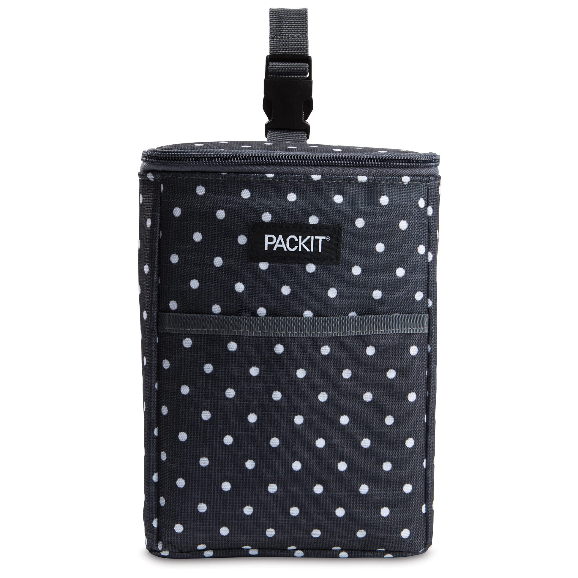 PackIt Freezable Double Bottle Bag, Built with EcoFreeze Technology, Collapsible, Reusable, Zip Closure, Buckle Handle, Perfect 