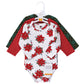 Hudson Baby Unisex Cotton Long-Sleeve Bodysuits And Toddler T-Shirt Set, Poinsettia, 0-3 Months Us