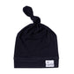 Copper Pearl Baby Beanie Hat Top Knot Stretchy Sof Midnight