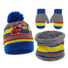 Nickelodeon Boys Toddler Winter, Scarf Paw Patrol Marshall Hat, Scarves & Kids Gloves Sets, Gray Mittens, Ages 2-4 And Ages 4-7