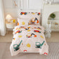 Mucalis 5 Pieces Toddler Bedding Set Engineering Vehicle Cars Toddler Comforter Set For Boys Girls Excavator Theme Crib Bed Sets