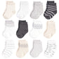 Touched By Nature Baby Boys Touched Nature Unisex Organic Cotton Socks, Modern Neutral, 6-12 Months Casual Sock, Modern Neutral,