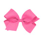 Wee Ones Baby Girls' Medium Grosgrain Hair Bow On A Weestay Clip W/Plain Wrap - Hot Pink,One Size