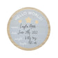 Kate & Milo Hello World Fill-In Wooden Photo Prop With Included Marker, Welcome Baby, New Baby Gift, Gender-Neutral Baby Decor