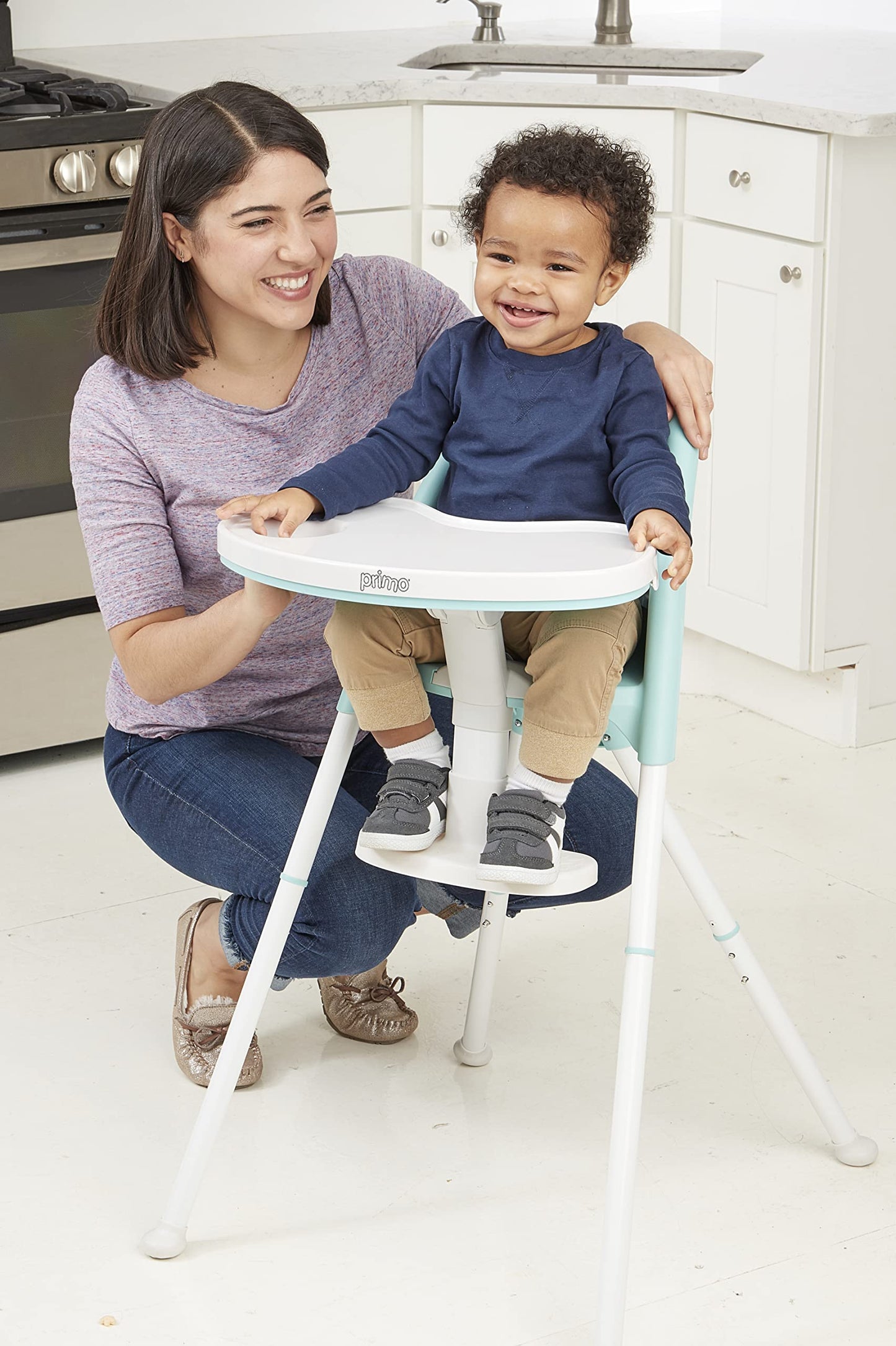 Primo Cozy Tot Deluxe Convertible Folding High Chair - Portable Foldable Baby Chair/Toddlers Highchair - Travel Friendly, Remova