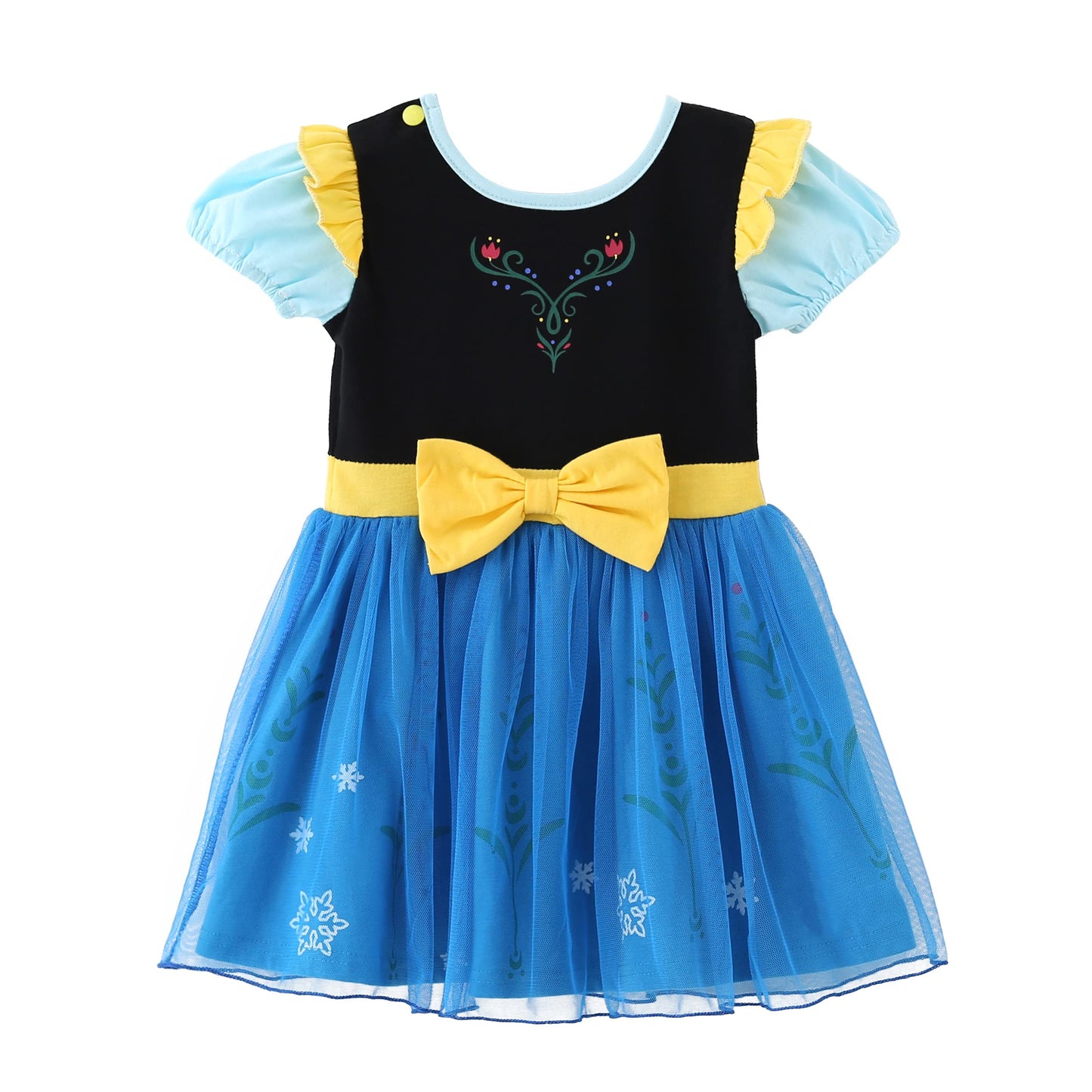 Dressy Daisy Ice Princess Dress Up Clothes Halloween Fancy Party Tulle Skirt Summer Outfit With Cape For Toddler Girls Size 5T,
