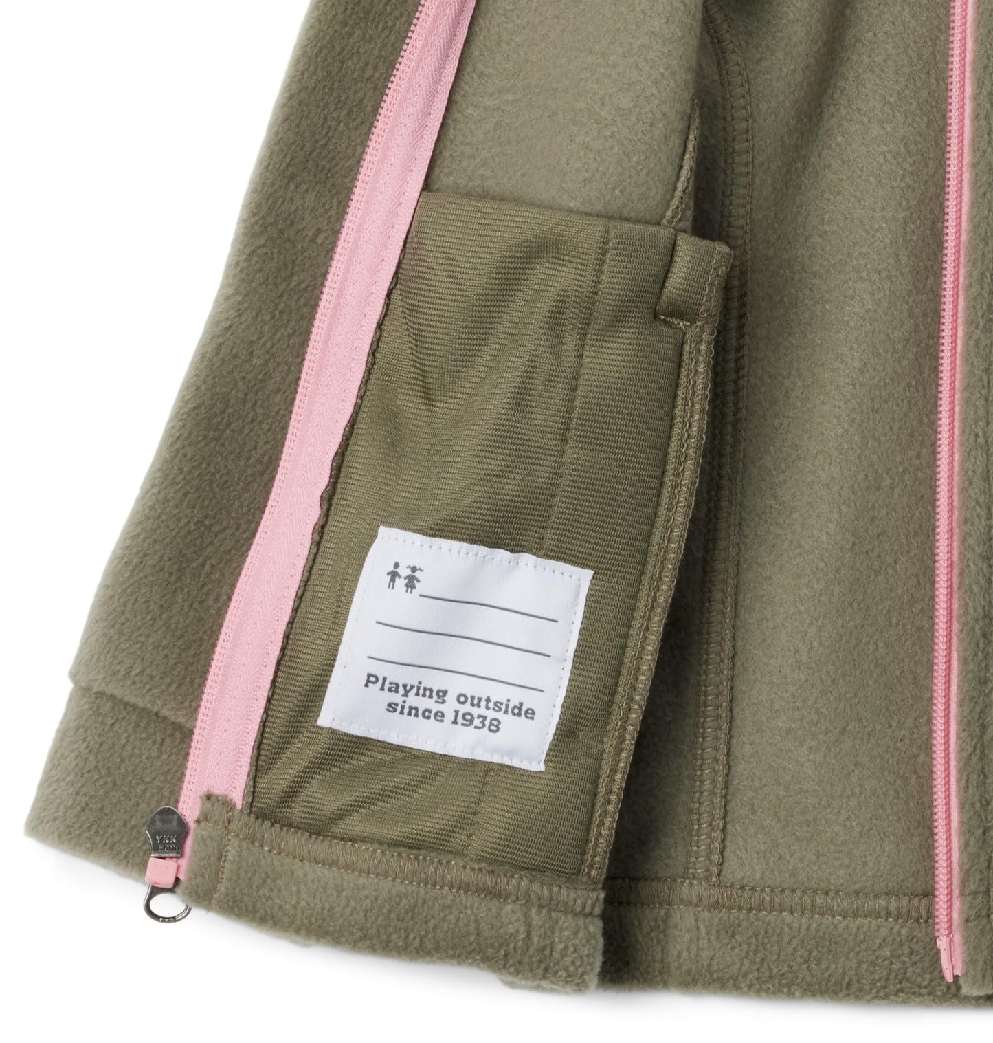 Columbia Baby Benton Springs Fleece, Stone Green/Pink Orchid, 3/6