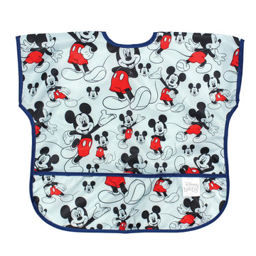 Bumkins Junior Short Sleeve Toddler Bib, Smock For Kids 1-3 Years, Waterproof Fabric, Disney Mickey Mouse Classic