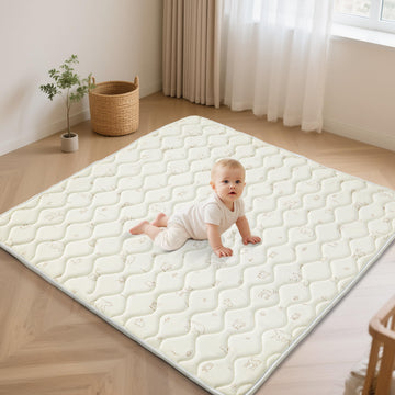 Fortella Baby Play Mat for Playpen & Floor, 47x47    Foldable Foam Padded Playmats for Babies Toddlers Kids, Washable Soft Non-S