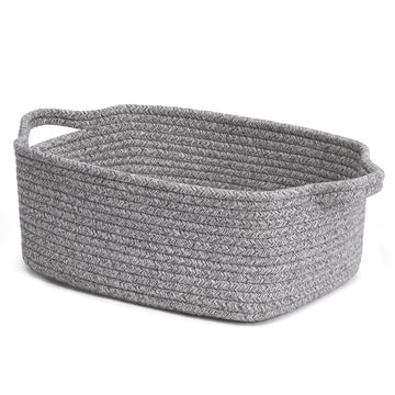 Chicvita Storage Basket For Gifting, Small Woven Basket For Towels, Cute Basket For Baby, Nursery, Dog Basket, Decorative Rope B