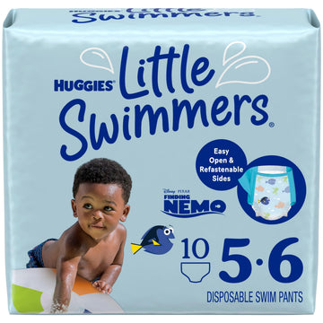 Huggies Little Swimmers Disposable Swim Diapers, Swimpants, Size 5-6 Large (over 32 lb.), XX Ct. (Packaging May Vary)