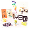 CURIOUS CRATE Montessori Toys Box for Newborns | 6 in 1 Sensory & Developmental Toys - Black & White Mobile, High Contrast Cards