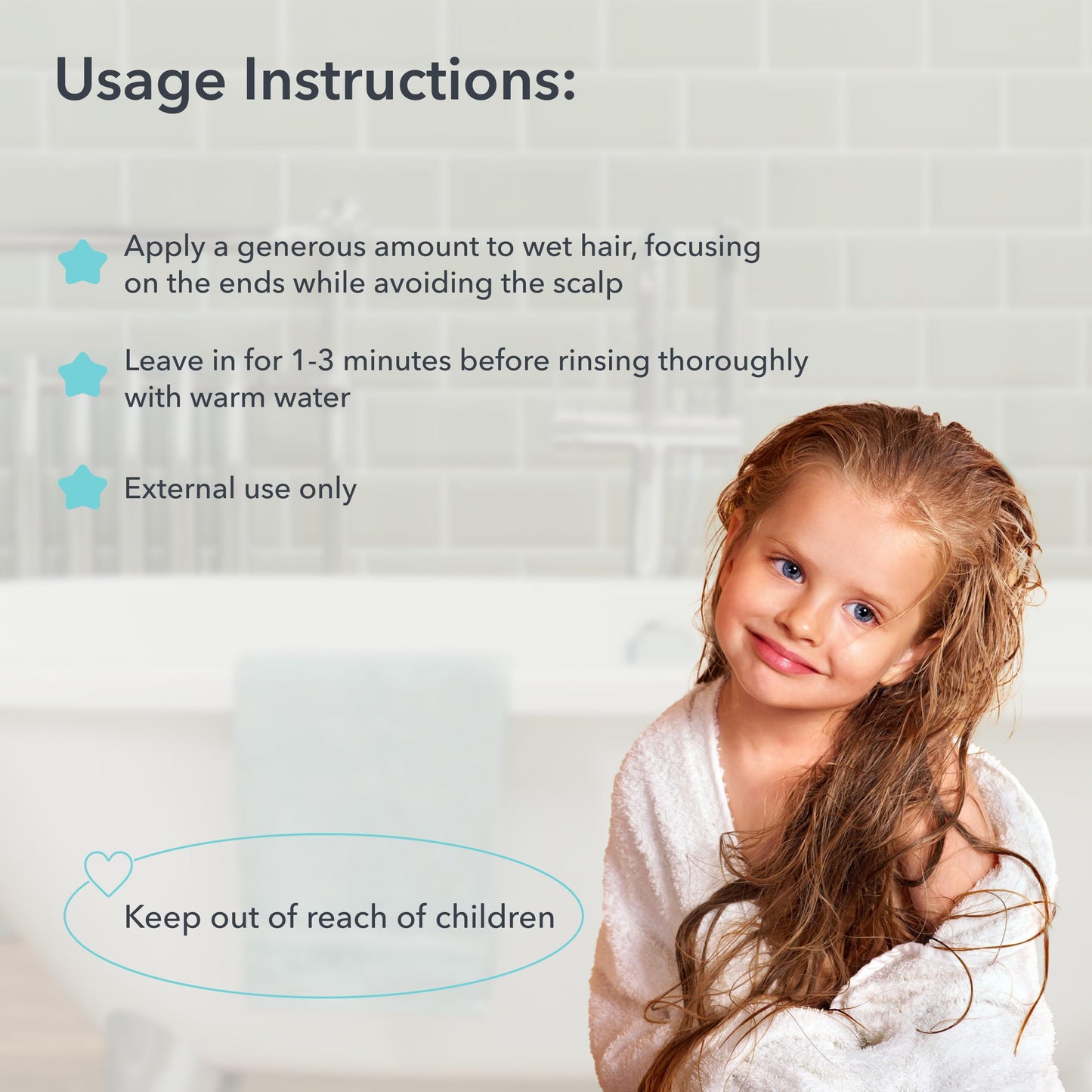 Ecolatir Kids Hair Balm Easy Detangling 3+ - Baby Conditioner Tear-Free, Toddler Hair Detangler, Kids Conditioner For Curly Hair