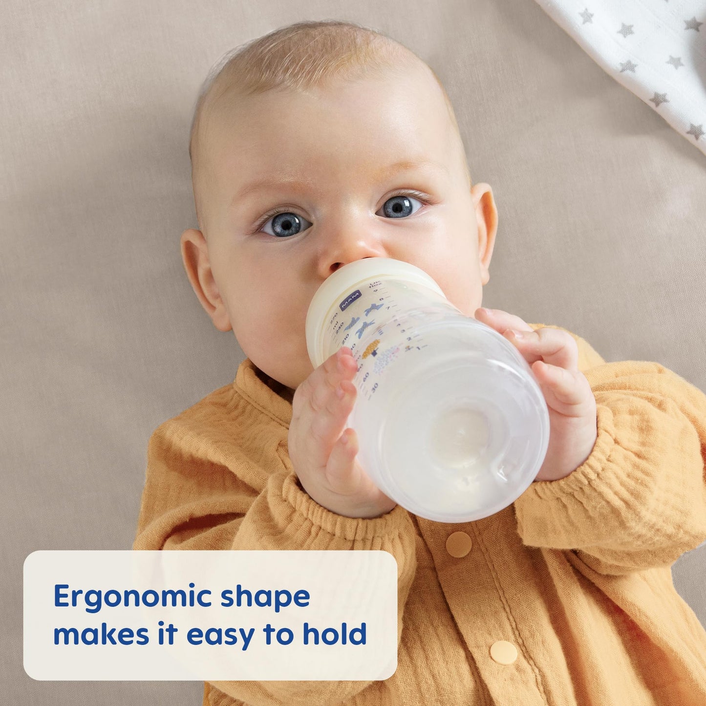 Mam Easy Active Baby Bottle 11 Oz With Bonus Nipple, Fast Flow Skinsoft Silicone Nipple With Wide Neck Ergonomic Design, Easy To