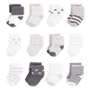 Touched By Nature Baby Boys Touched Nature Unisex Organic Cotton Socks, Gray Charcoal Stars, 6-12 Months Casual Sock, Gray Charc