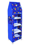 Flipzon Multipurpose 5 Shelve Baby Wardrobe, Foldable, (Unbreakable Material) (Medium) (Blue)