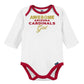 Nfl Baby Girls' 3Pc Bodysuit, Footed Pant, & Cap Set, Arizona Cardinals, 3-6 Months
