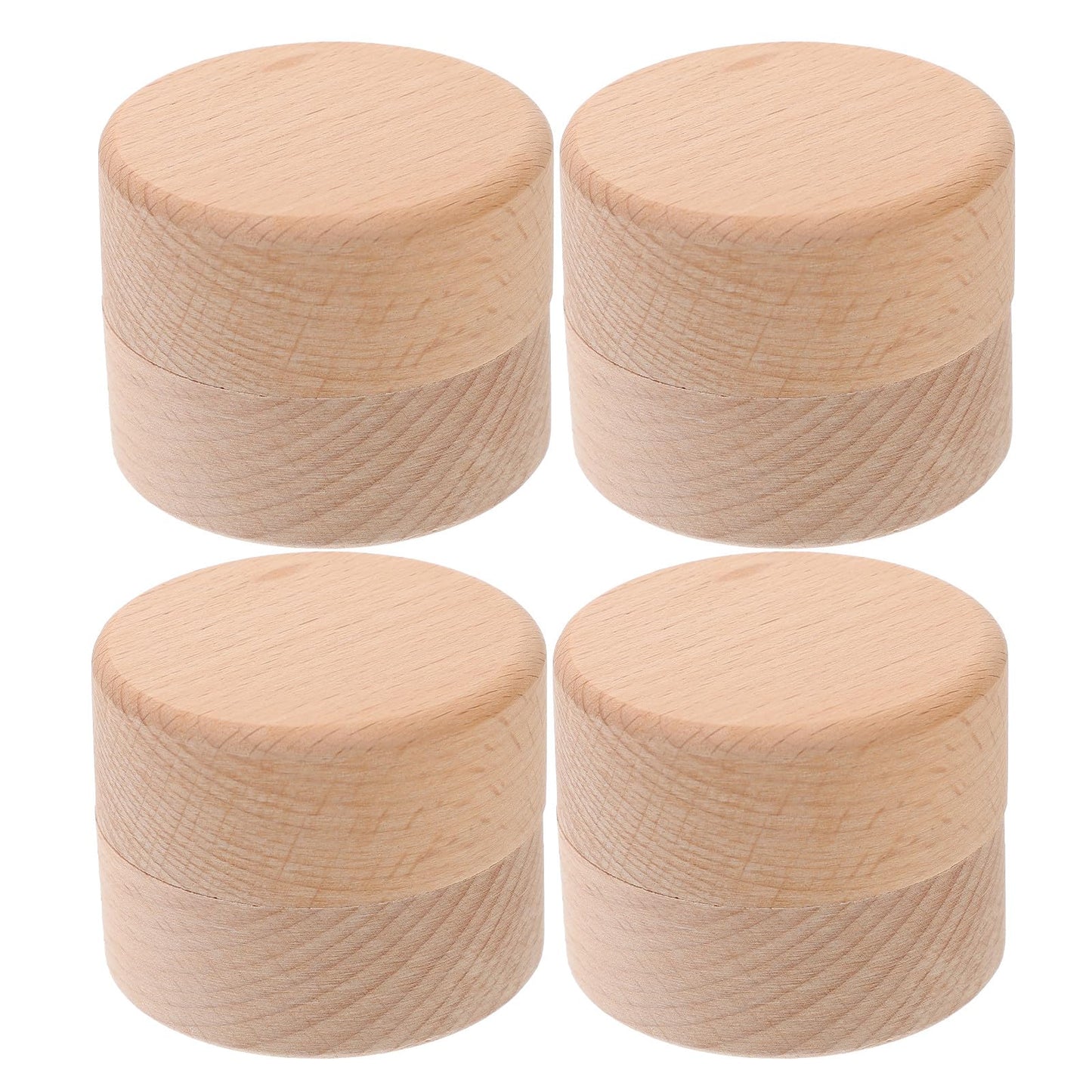 MAGICLULU 4pcs Wooden Baby Tooth Holder Decorative Ring Box Small Trinket Boxes Wedding Engagement Gift Keepsake Holder for Ring