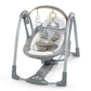 Ingenuity Swing N Go Deluxe 5-Speed Baby Swing With Cushioned Harness - Foldable, Portable, 2 Plush Toys & Sounds, 0-9 Months 6-