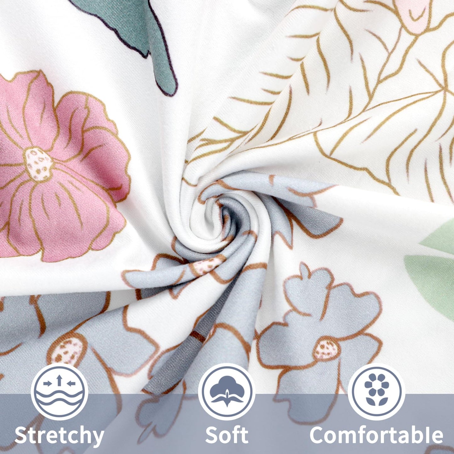 Hnhuaming Nursing Pillow Cover For Baby Girls Boys, Breastfeeding Pillow Cover, Stretchy Removable Feeding Pillow Case For Newbo