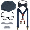 Kids Old Man Costume 100 Day Of School Grandpa Costume For Boys 1920S Old Man Outfit Halloween Old Man Costume Dress Up Set Incl