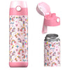 Jarlson    Kids Water Bottle - Mali - Insulated Stainless Steel Water Bottle With Chug Lid - Thermos - Girls/Boys (Unicorn  'Mos