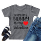Valentine'S Day Shirts Toddler Boys Valentine T-Shirt Mommy Is My Valentine Tshirt Graphic Tee Tops Gray