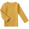 Toddler Girls Boys Long Sleeve Tee Shirts Little Kids Cotton Striped Crew Neck Tops (Yellow,24M)
