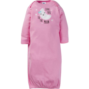 Gerber Unisex Baby Boy And Girls 4-Pack Sleeper Gown Clouds Preemie