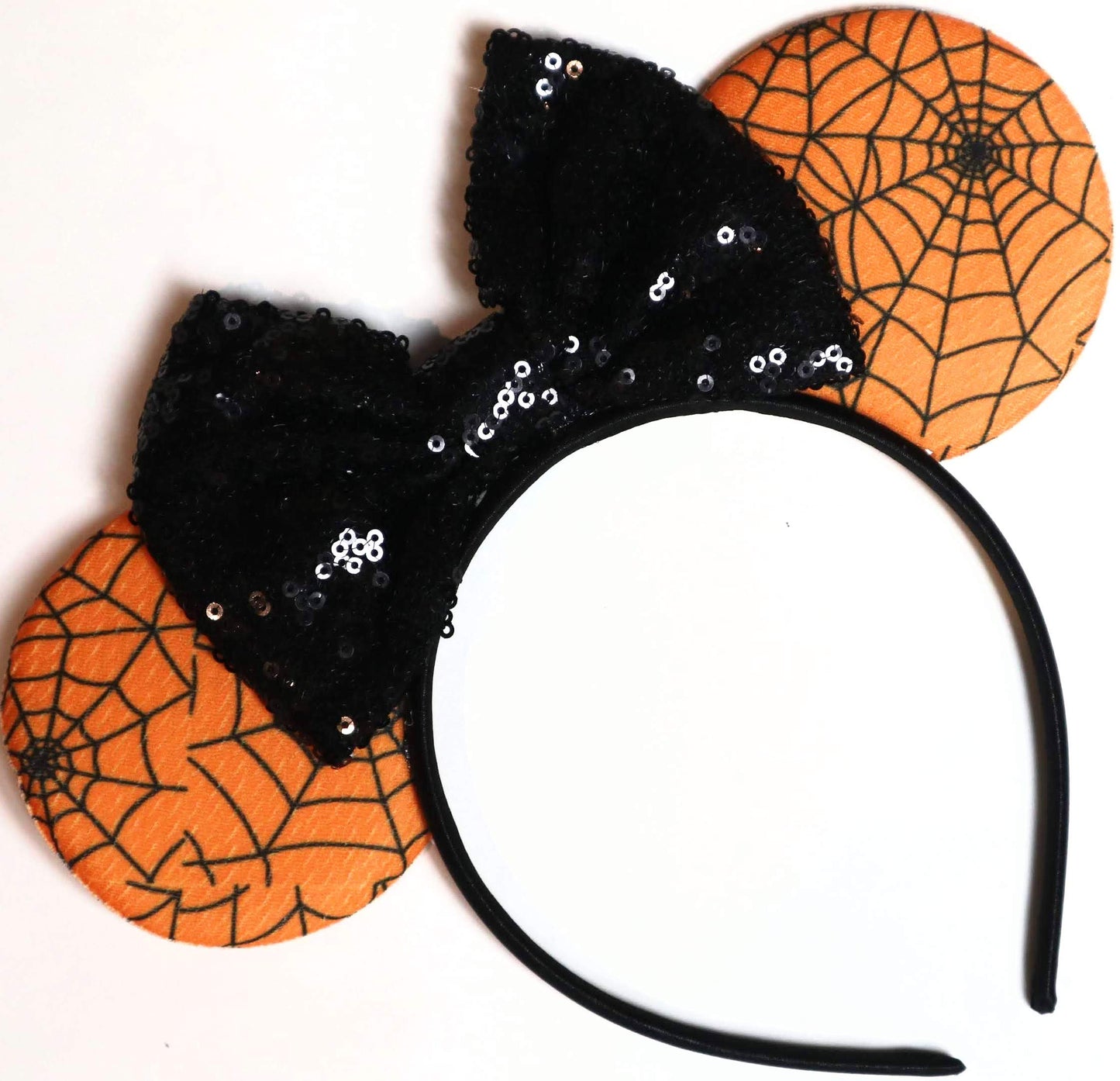Clgift Halloween Web Minnie Ears,Pick Your Color, Iridescent Minnie Ears, Silver Gold Blue Minnie Ears, Rainbow Sparkle Mouse Ea
