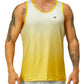 Ezrun Mens Tank Tops Quick Dry Workout Sleeveless Shirts For Bodybuilding Gym Jogging Running Fitness Training(Yellow Gradient,