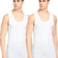 Jockey 8816 Mens Super Combed Cotton Round Neck Sleeveless Vest with Extended Length for Easy Tuck (Pack of 2)_White_100