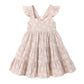 Younger Tree Toddler Baby Girl Dress Summer Outfits Floral Flutter Sleeve Smocked Dress Kids Causal Boho Dresses Clothes (7-8T,