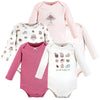 Hudson Baby Unisex Baby Cotton Long-Sleeve Bodysuits Sweet Bakery 5-Pack, 3-6 Months