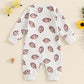 Fybitbo Infant Baby Boy Girl Clothing Football Long Sleeve Jumpsuit Romper Newborn Football Outfit Fall Clothes (Gray-Football O