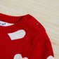 Baby Girl Valentine'S Day Outfit Toddler Kids Love Long Sleeve Knit Sweater Crewneck Pullover Sweatshirt Tops Dress (Red2, 4T)