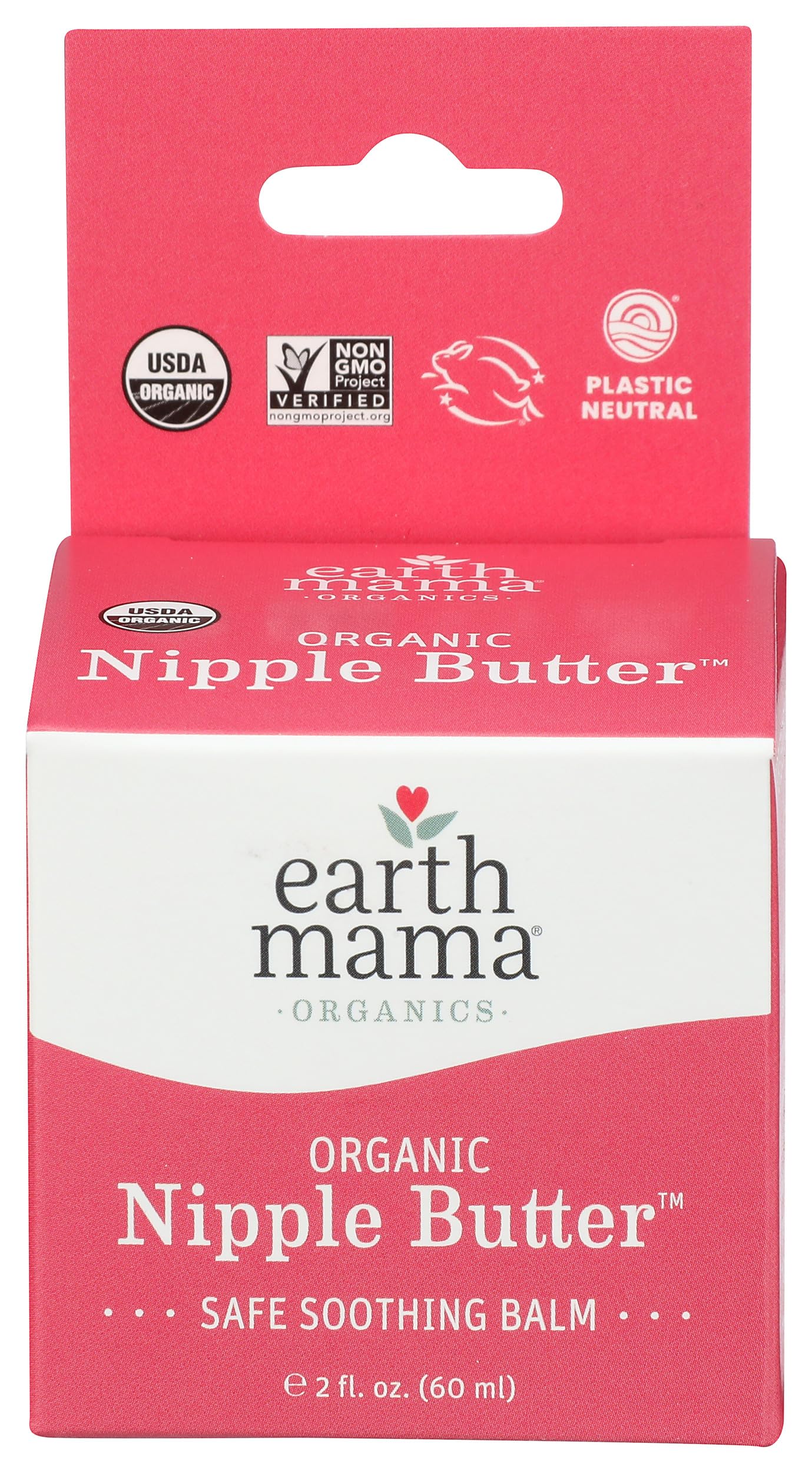 Earth Mama Angel Baby Organic Natural Nipple Butter, 2 Fz