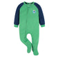 Gerber Baby Boys' Toddler Loose Fit Flame Resistant Fleece Footed Pajamas 2-Pack, Blue Mug, 6-9 Months
